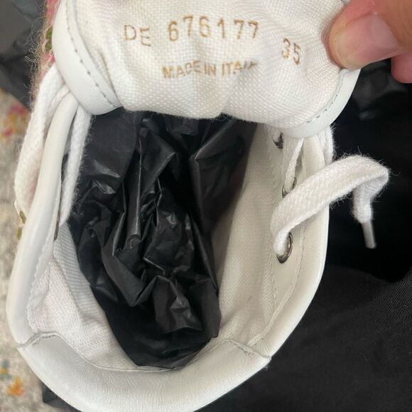 SAINT LAURENT WOMANS MALIBU BEDFORD TWEED HIGH TOP SNEAKERS - Picture 13 of 14